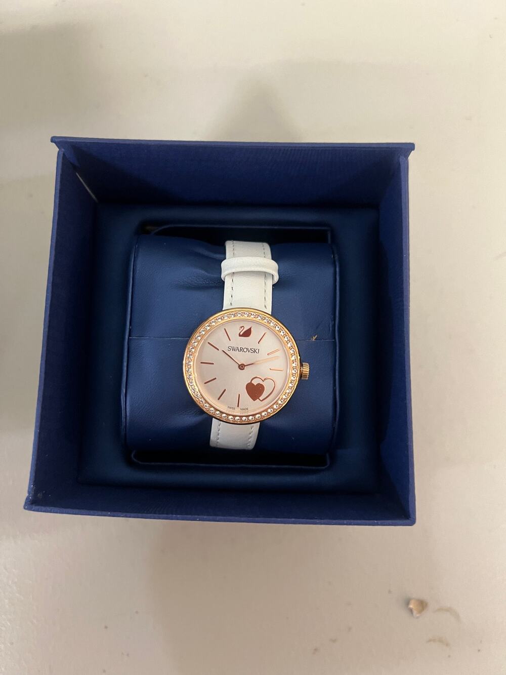 Swarovski Daytime White Heart Watch, Model: 5179367
